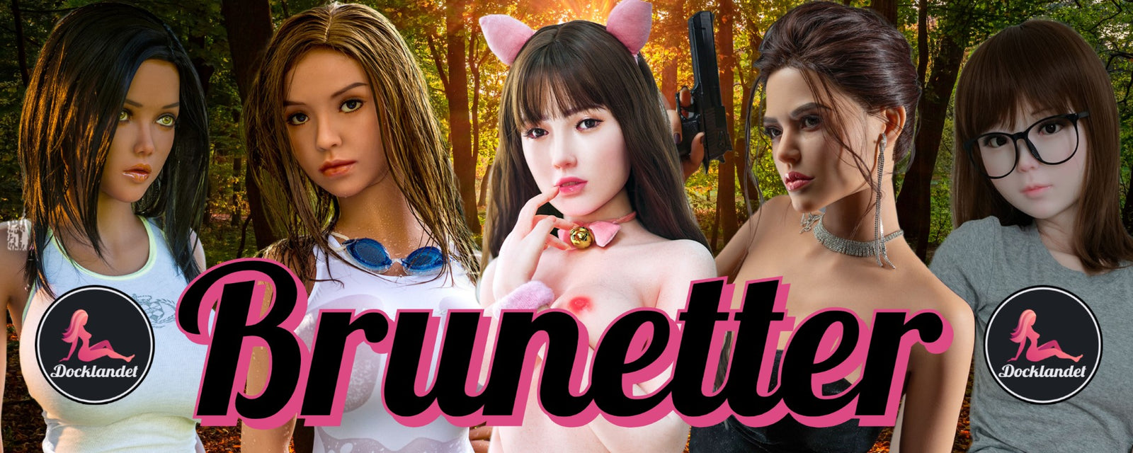 Brunette poupée sexuelle