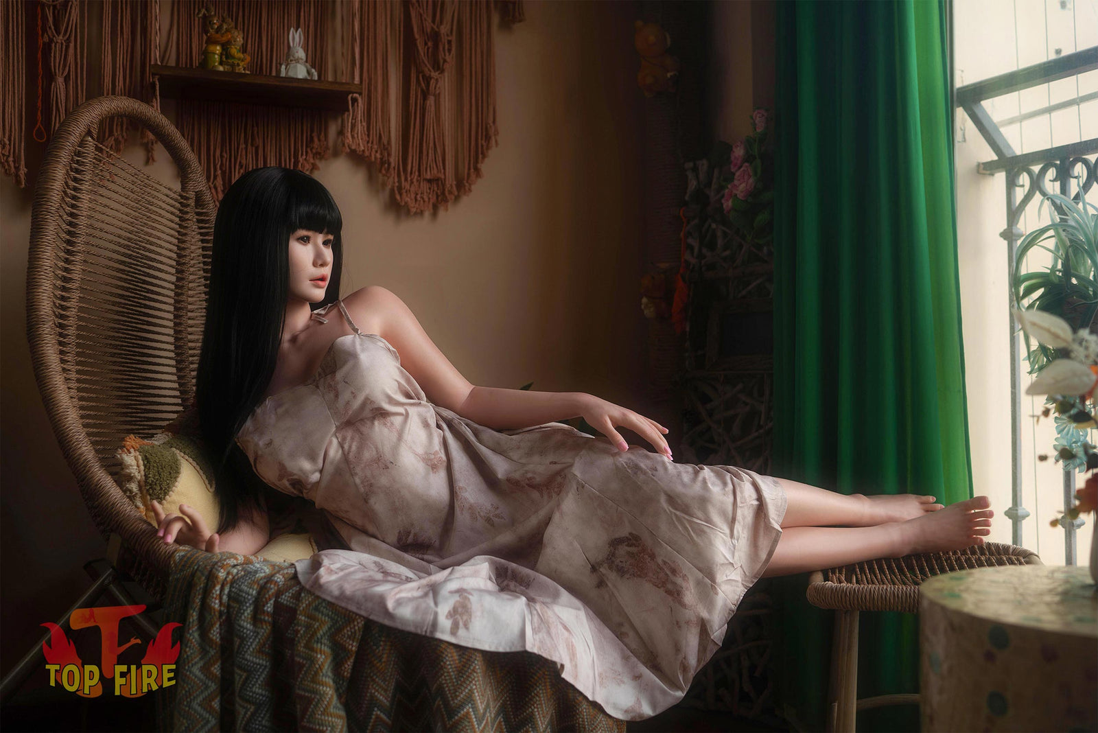 Roos sekspop (Top Fire Doll 158 cm D-cup T30 siliconen)