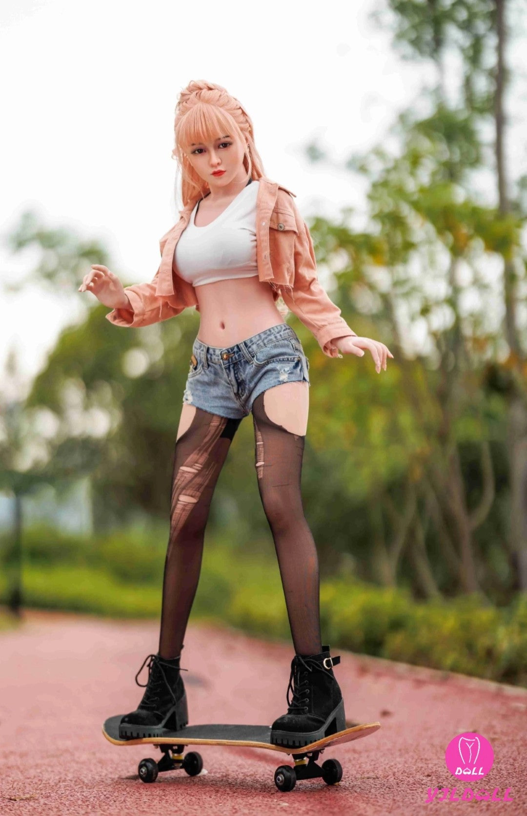Ansley sekspop (YJL Doll 148 cm D-cup #369 TPE+siliconen)