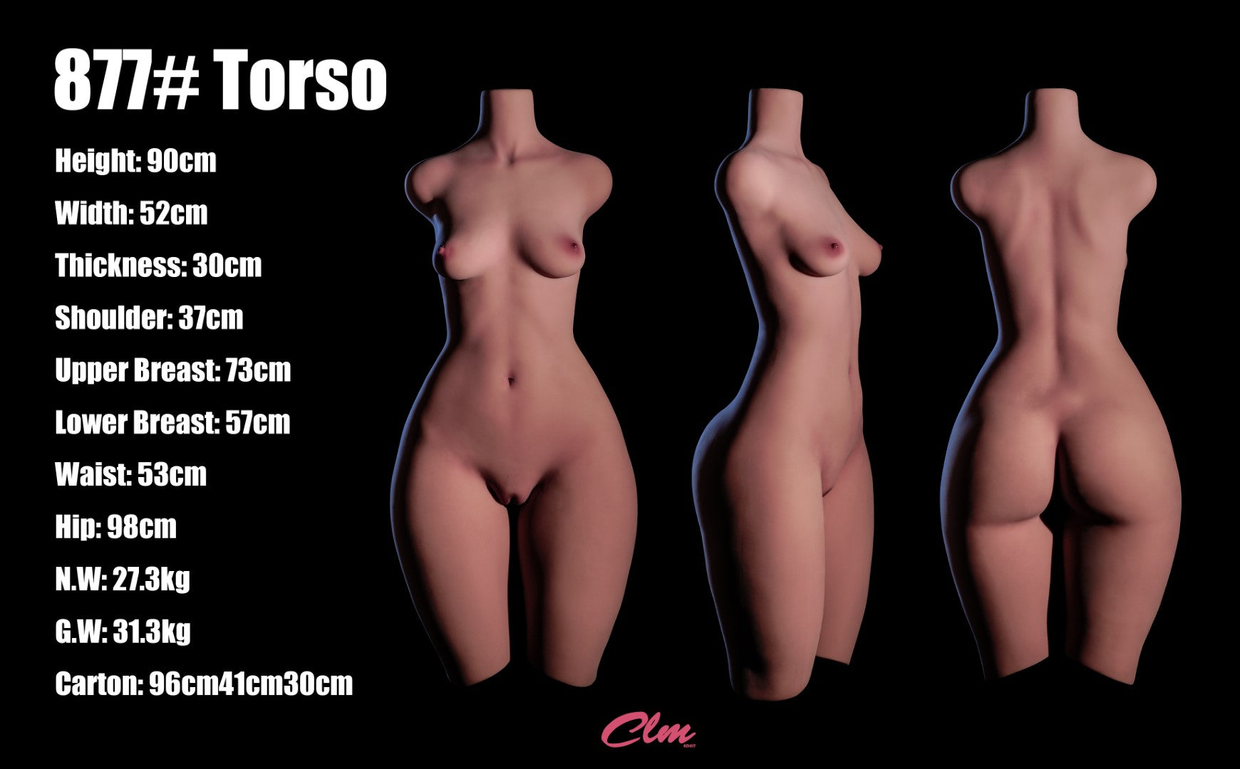Torse maslan poupée sexuelle (Climax Doll Classic 90cm A-Kupa TPE) EXPRESS