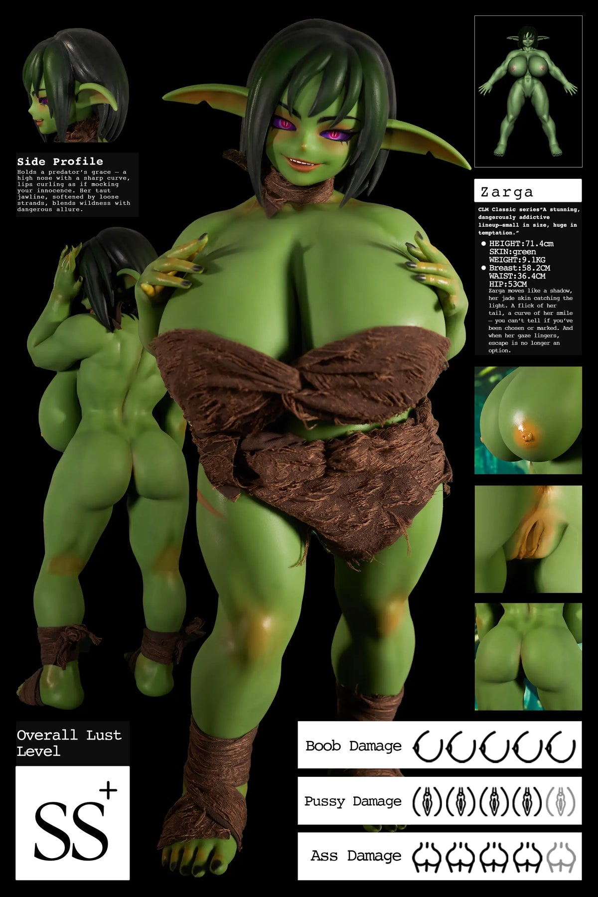 Zarga Orc-sekspop (Climax Doll Mini 70cm V-cup siliconen)