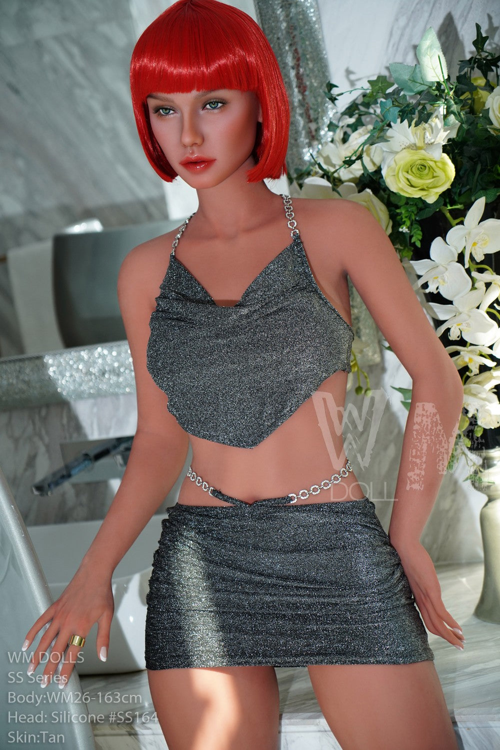 Tess poupée sexuelle (WM-Doll Bonnet D 163 cm #SS164 TPE+Silicone)