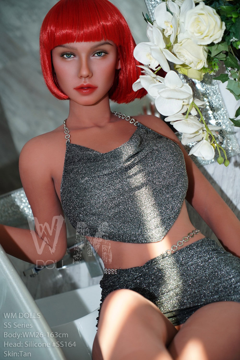 Tess poupée sexuelle (WM-Doll Bonnet D 163 cm #SS164 TPE+Silicone)