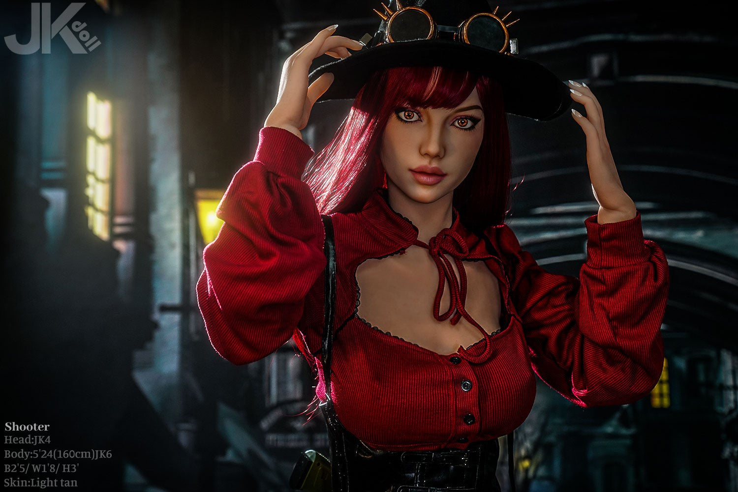 Tireur poupée sexuelle (JK-Doll Bonnet D 160 cm JK4 TPE)