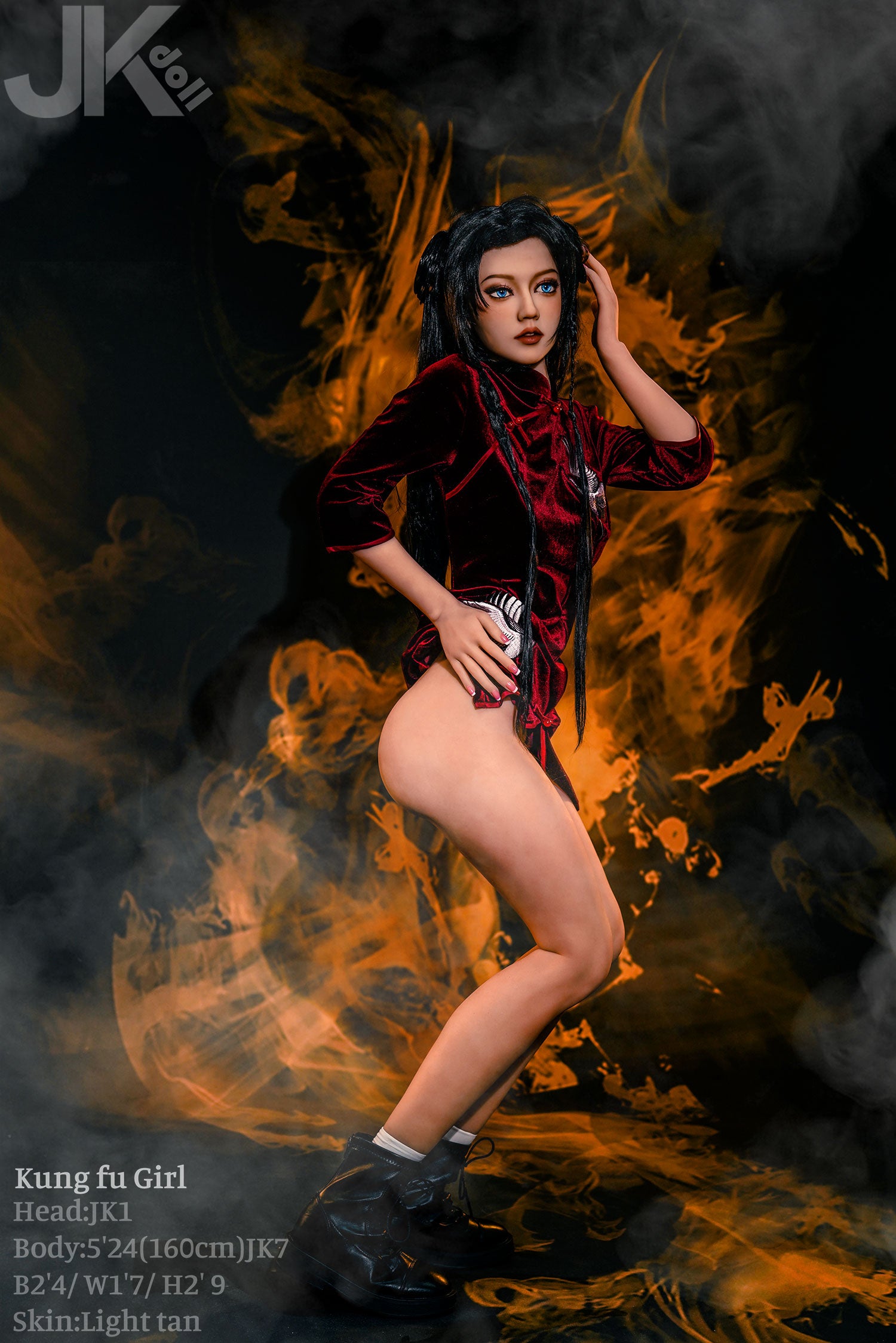 Ku Fung Fille poupée sexuelle (JK-Doll Bonnet D 160 cm JK1 TPE)