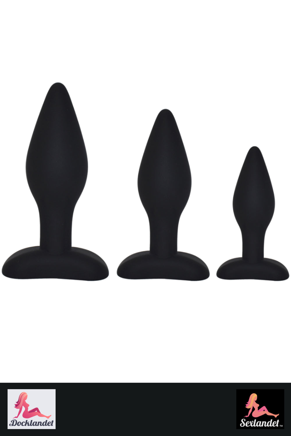 Klassischer Butt Plug in Soft Silicon - mit 3 Größen eingestellt