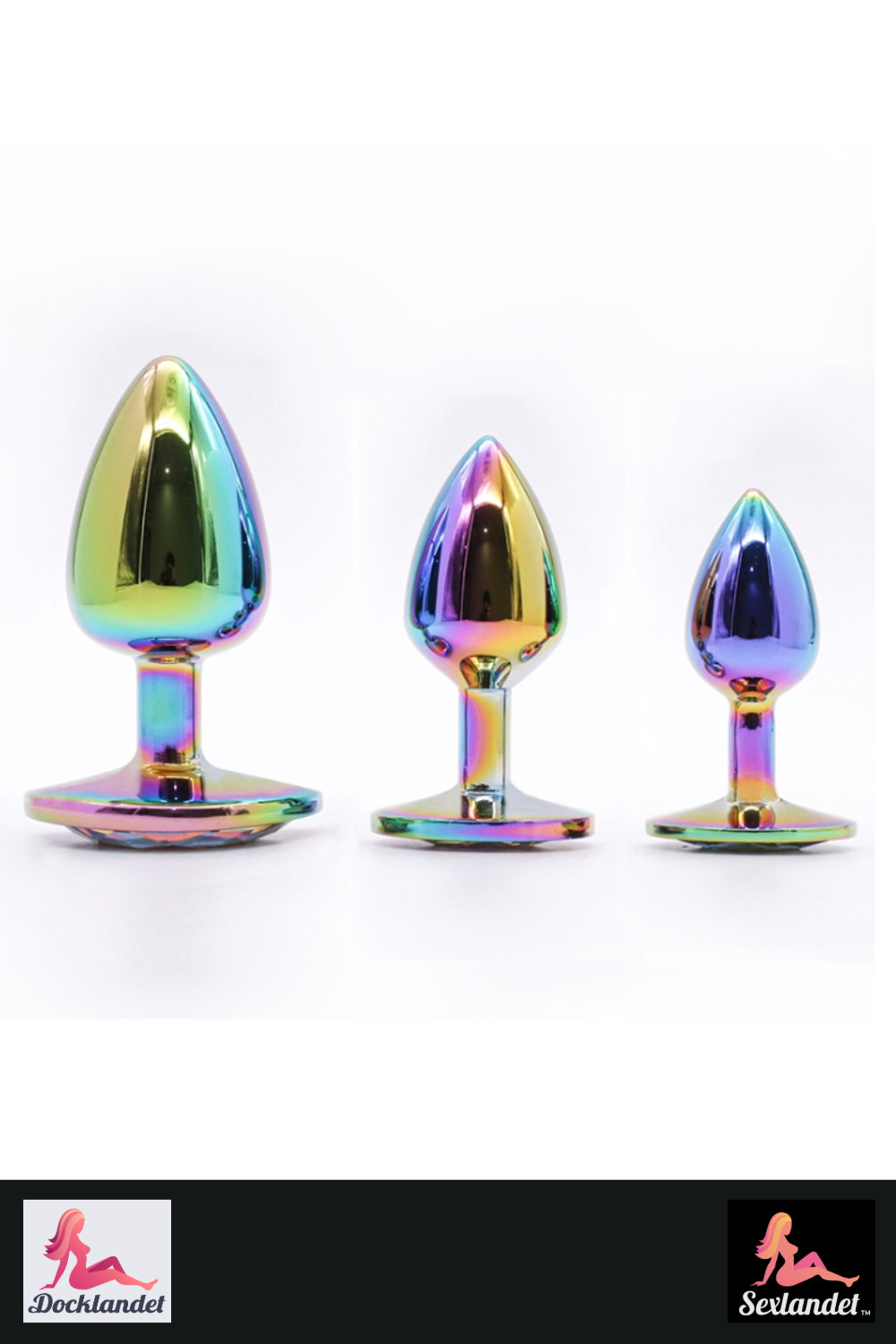 Buttplug in aluminium - ingesteld met 3 maten