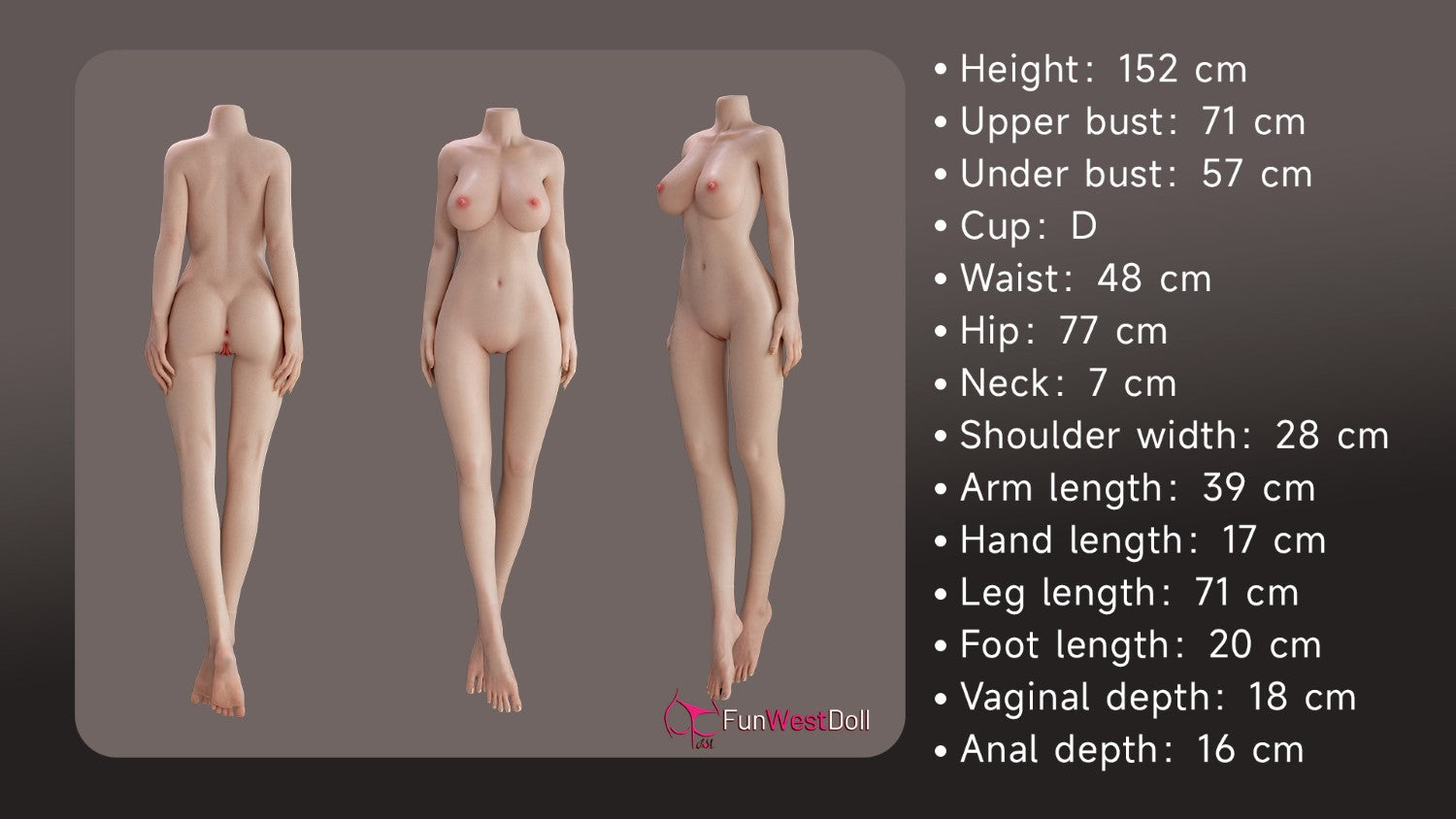 Nika Sexdocka (FunWest Doll 152cm D-Kupa #053S RST Silikon)