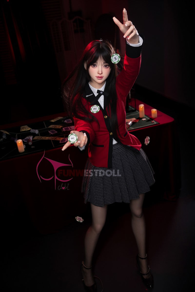 Yumeko Jabami poupée sexuelle (FunWest Doll 159cm a-t-cup # 038s Silicone)