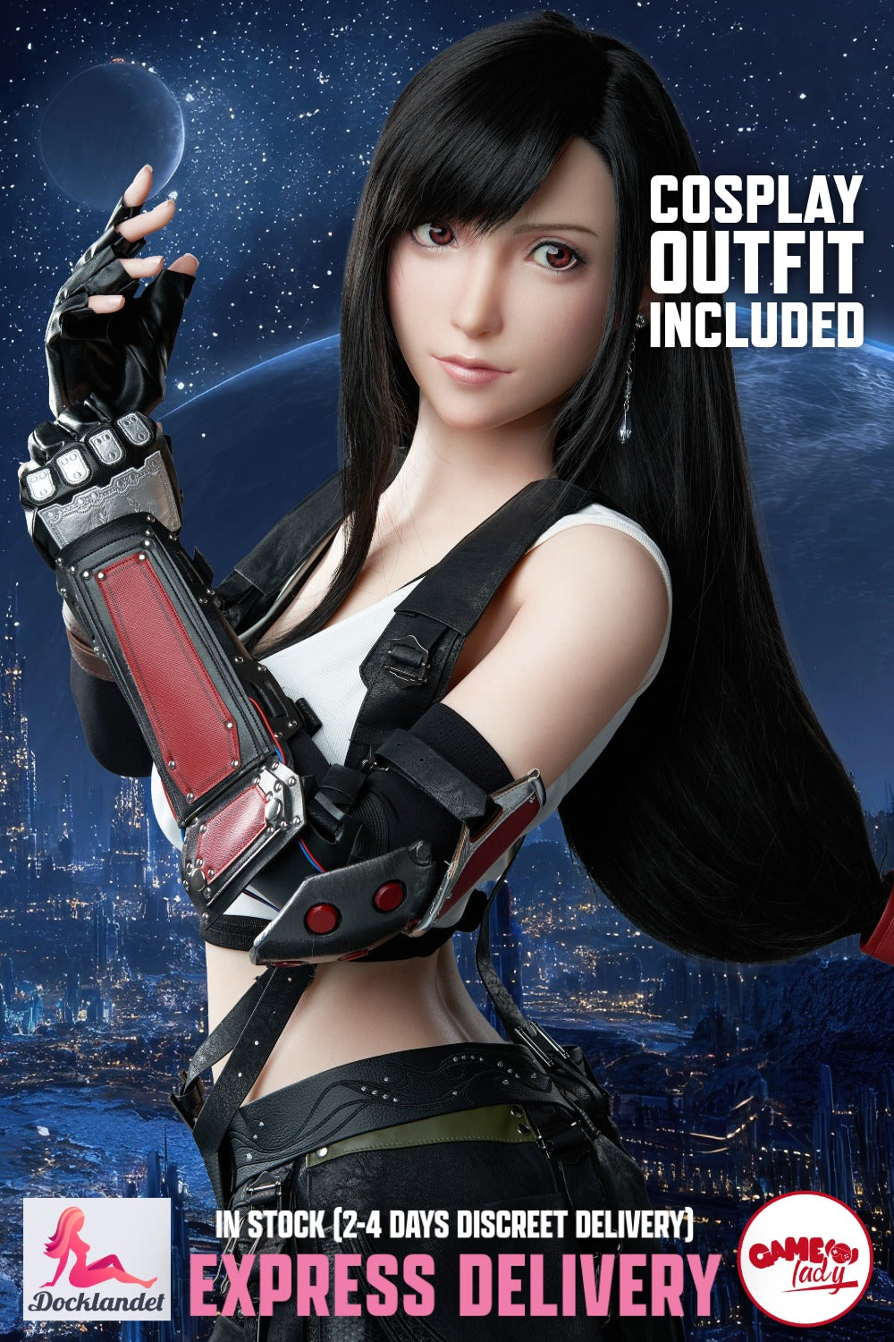 Tifa-sekspop (Game Lady 167 cm D-cup nr. 03 siliconen) EXPRESS
