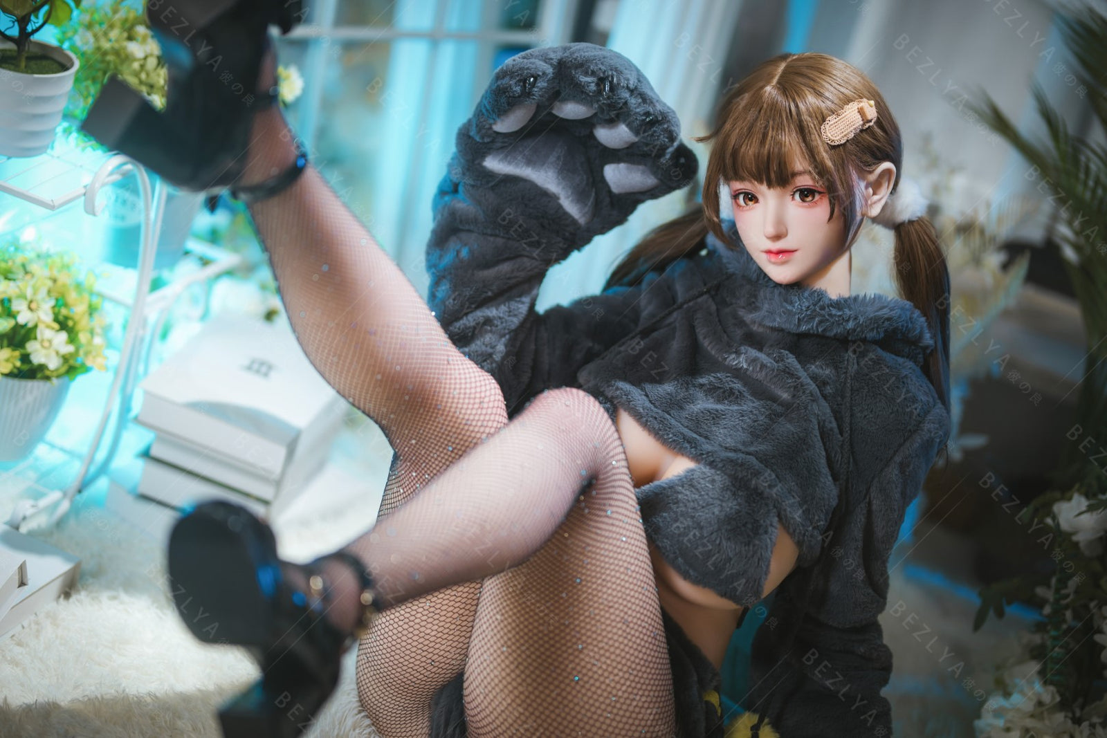 Péonie poupée sexuelle (Bezlya Doll Bonnet F 155 cm 2.0 TPE+Silicone)