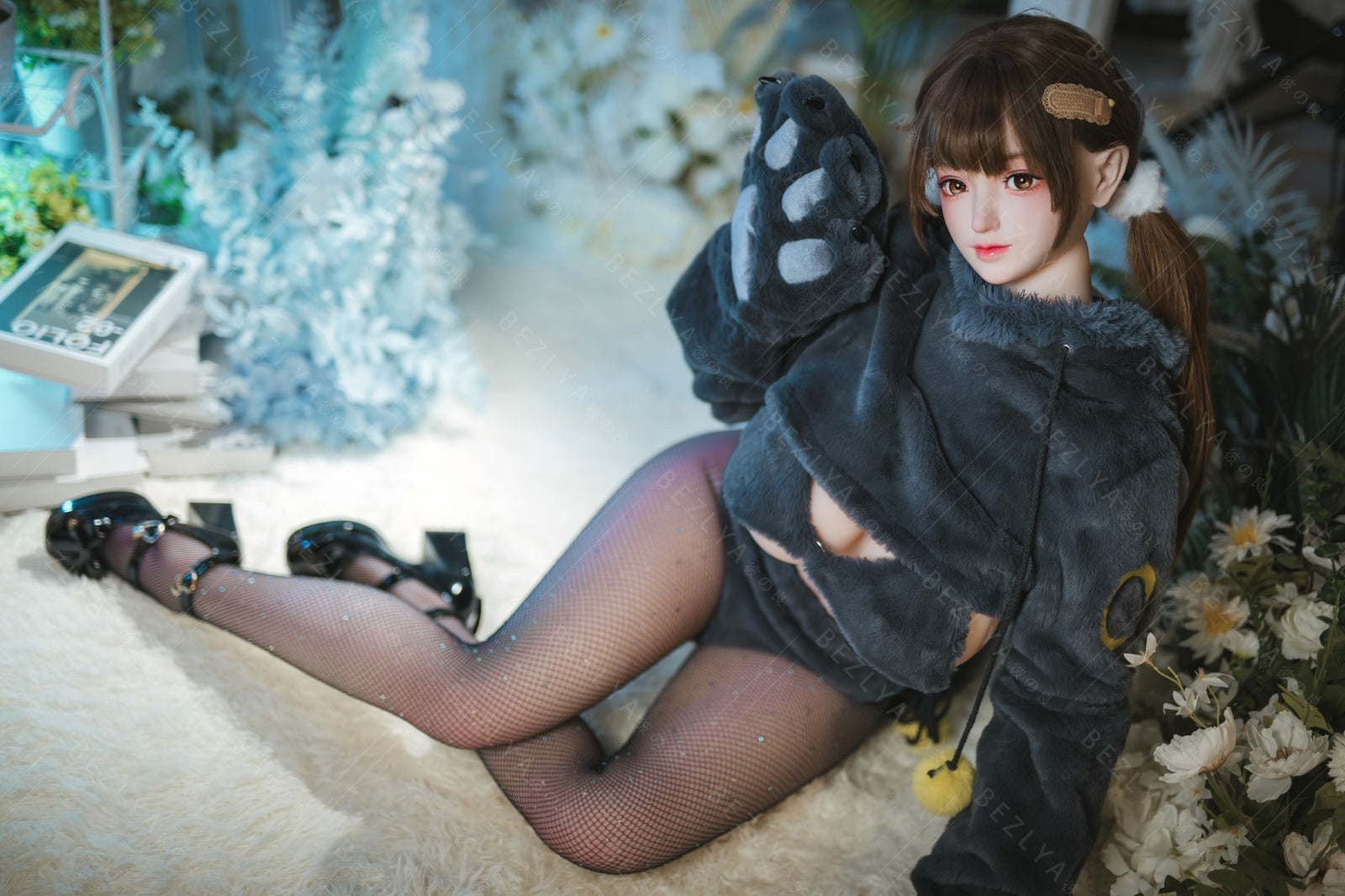 Péonie poupée sexuelle (Bezlya Doll Bonnet F 155 cm 2.0 TPE+Silicone)