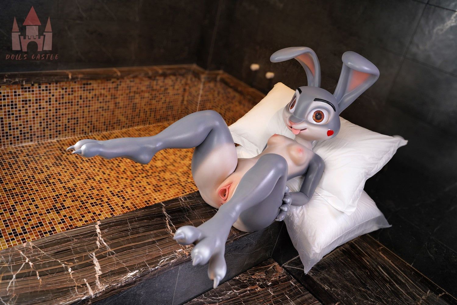 Judy le lapin poupée sexuelle (Dolls Castle 168 cm en silicone A-Cup)