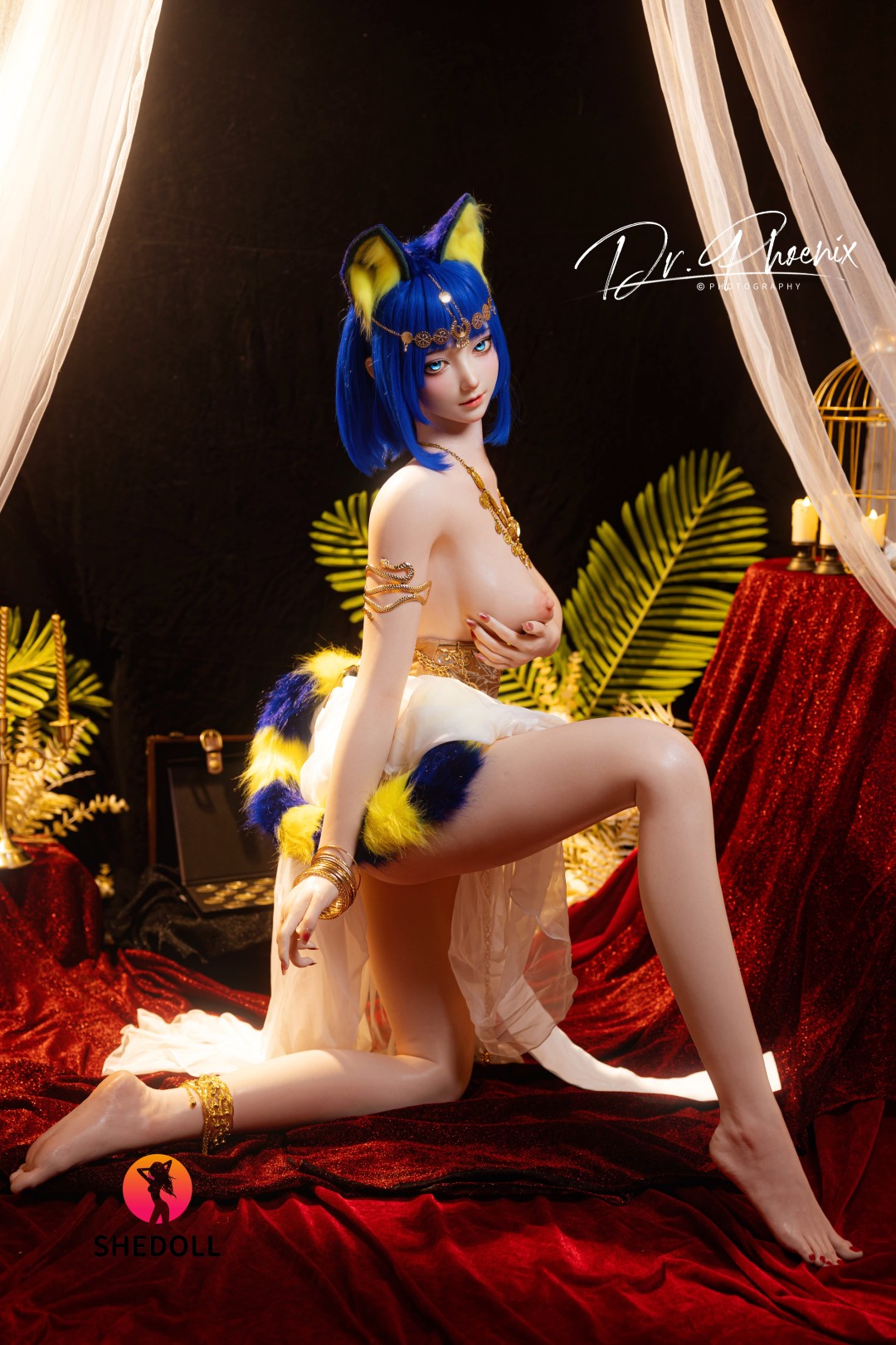 Ankha-sekspop (SHEDOLL 168 cm D-cup #SH192 2.0 siliconen)