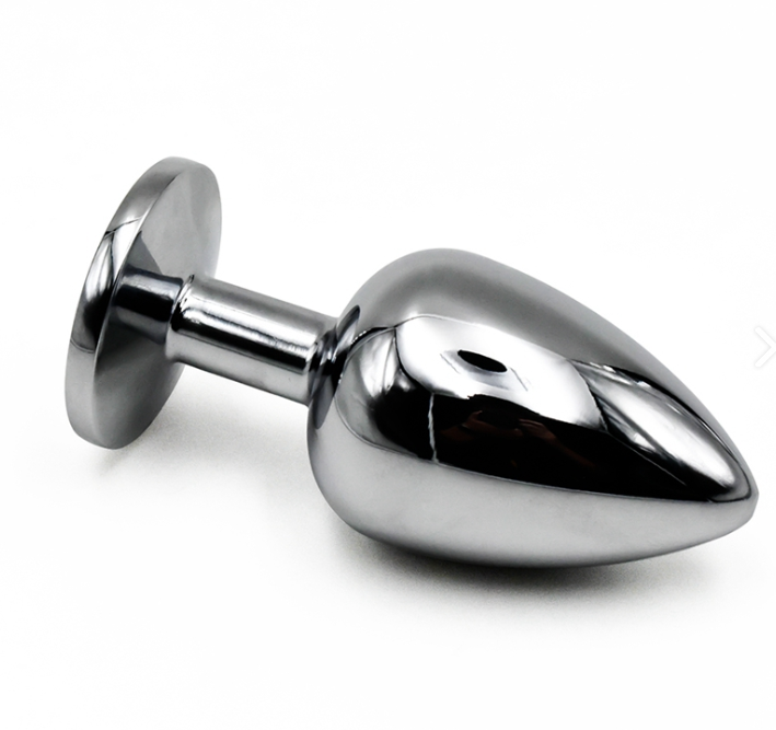 Buttplug in aluminium - ingesteld met 4 maten
