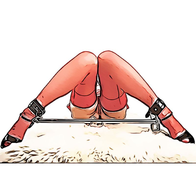 BDSM Six Sets of Handcuffs, Footcuffs & Metal Frame - Adjustable Bondage Kit for Couples