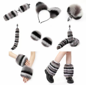 Tenue à fourrure en fourrure colorée (set avec 11 parties)