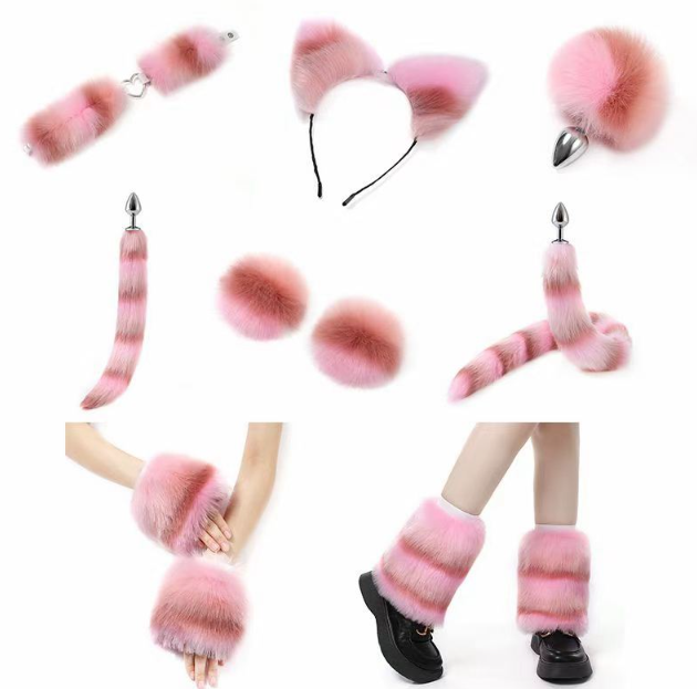 Furry Outfit In Colorful Fur (Set of 11 pieces)