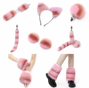 Tenue à fourrure en fourrure colorée (set avec 11 parties)