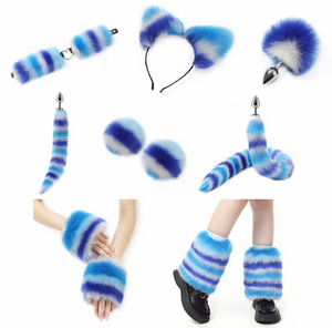 Tenue à fourrure en fourrure colorée (set avec 11 parties)