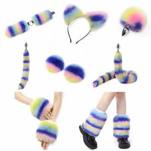 Tenue à fourrure en fourrure colorée (set avec 11 parties)