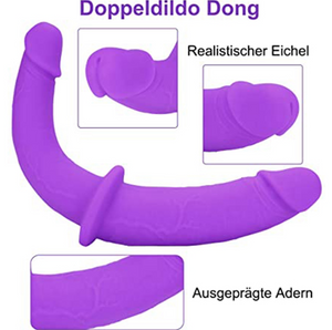 Dubbele dildo -band op - plezier in beide richtingen