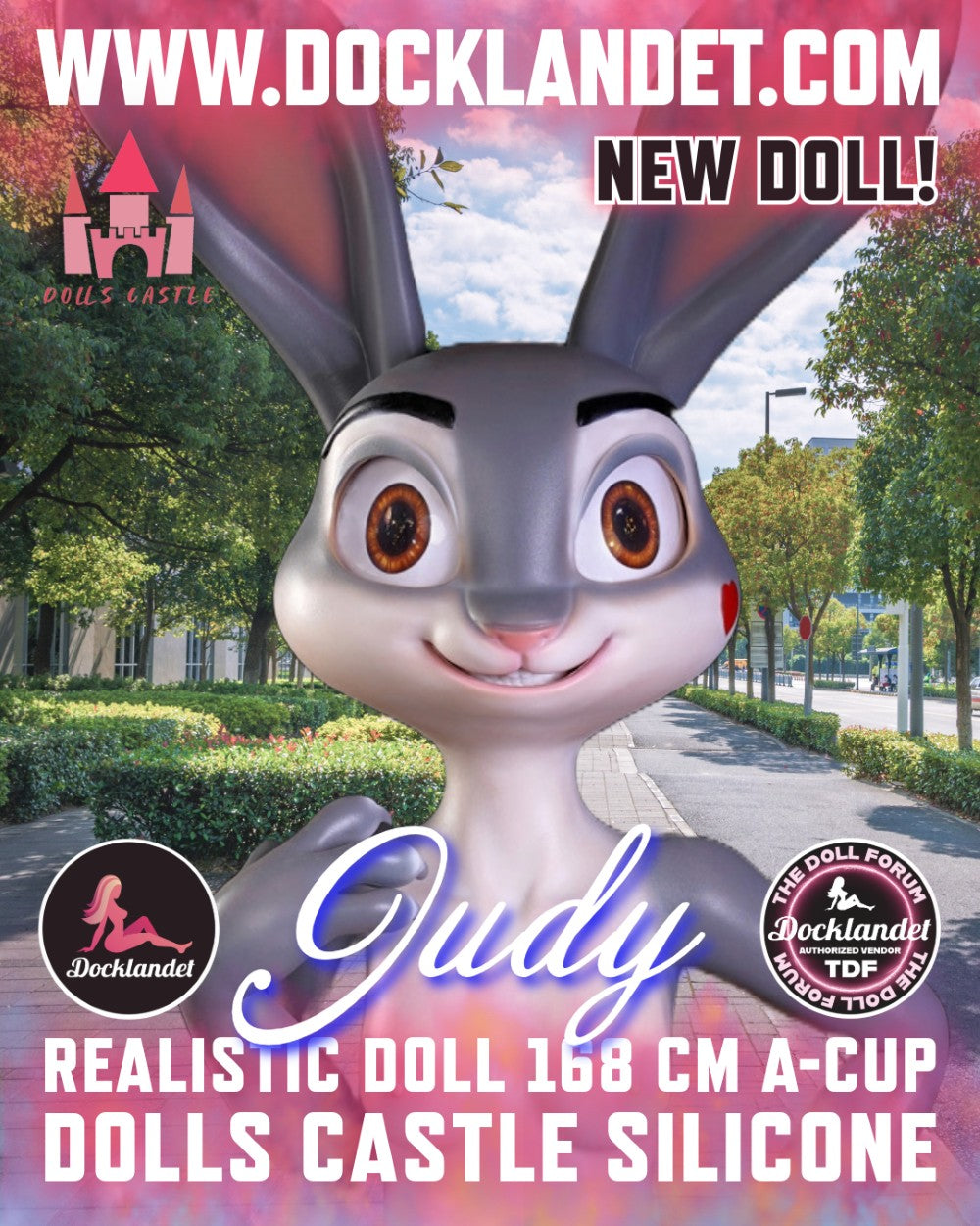 Judy le lapin poupée sexuelle (Dolls Castle 168 cm (coupe A en silicone)