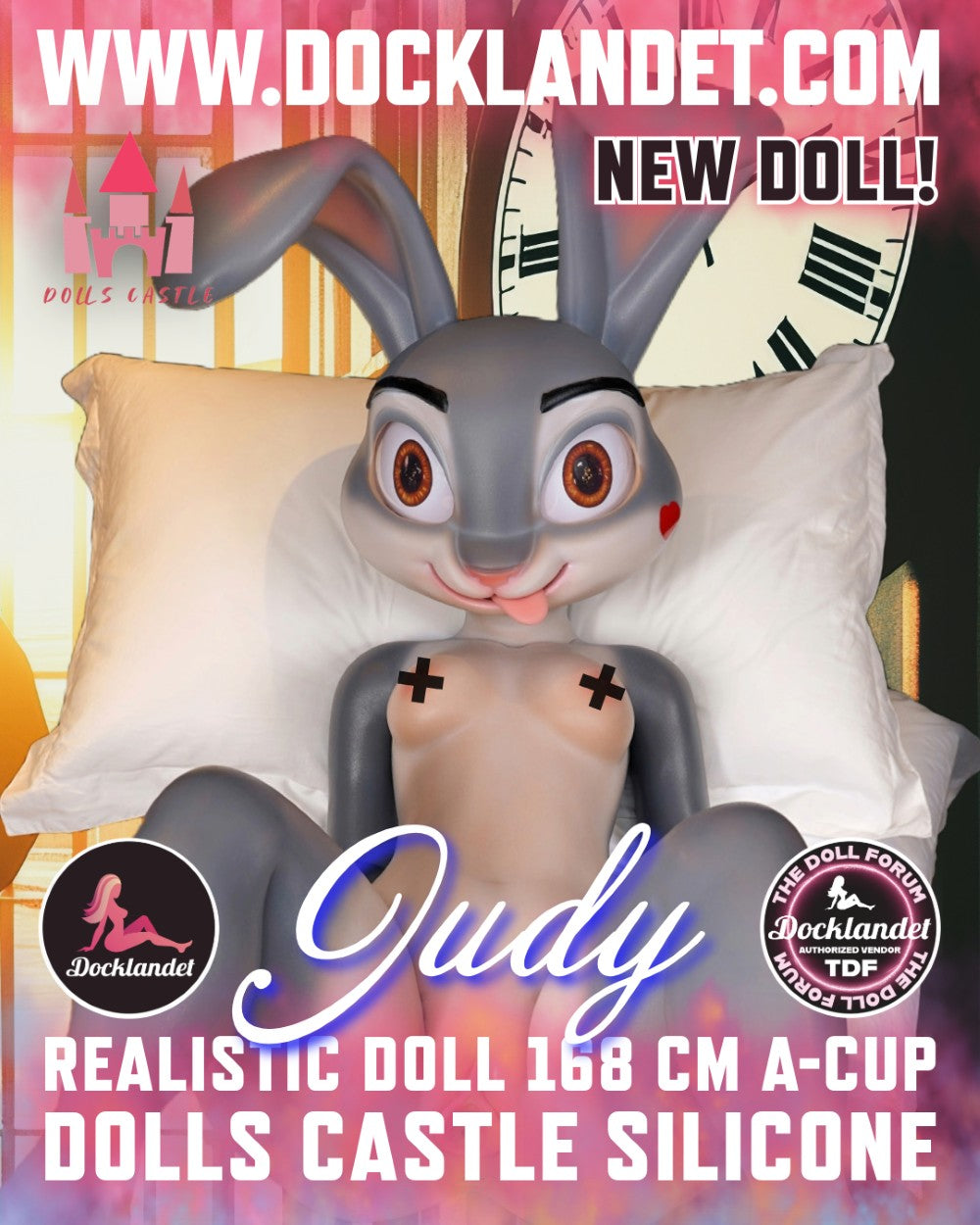 Judy le lapin poupée sexuelle (Dolls Castle 168 cm (coupe A en silicone)
