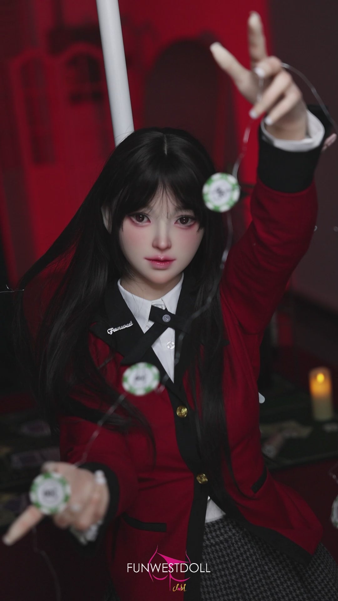 Yumeko Jabami poupée sexuelle (FunWest Doll 159cm a-t-cup # 038s Silicone)