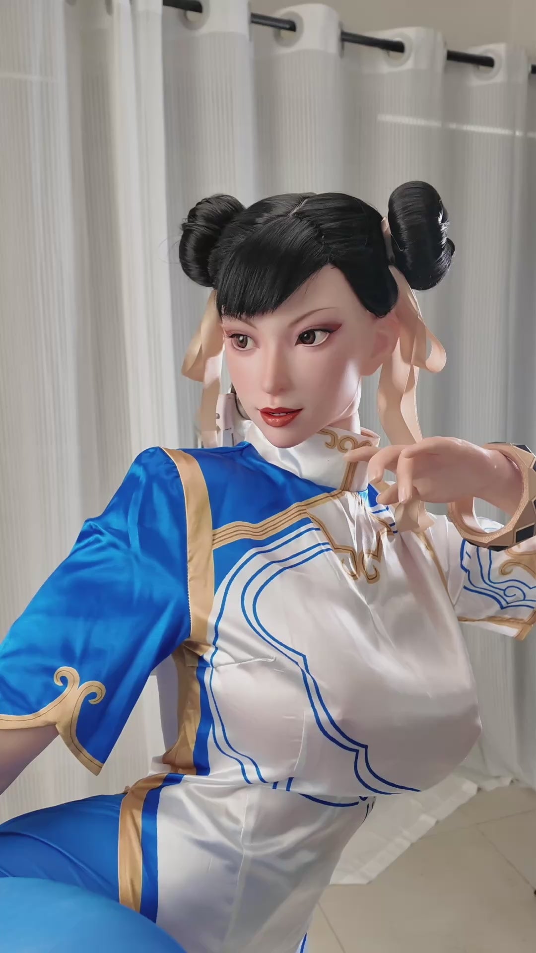 Chun Li-sekspop (Game Lady 169 cm F-Cup nr. 47-1 siliconen)