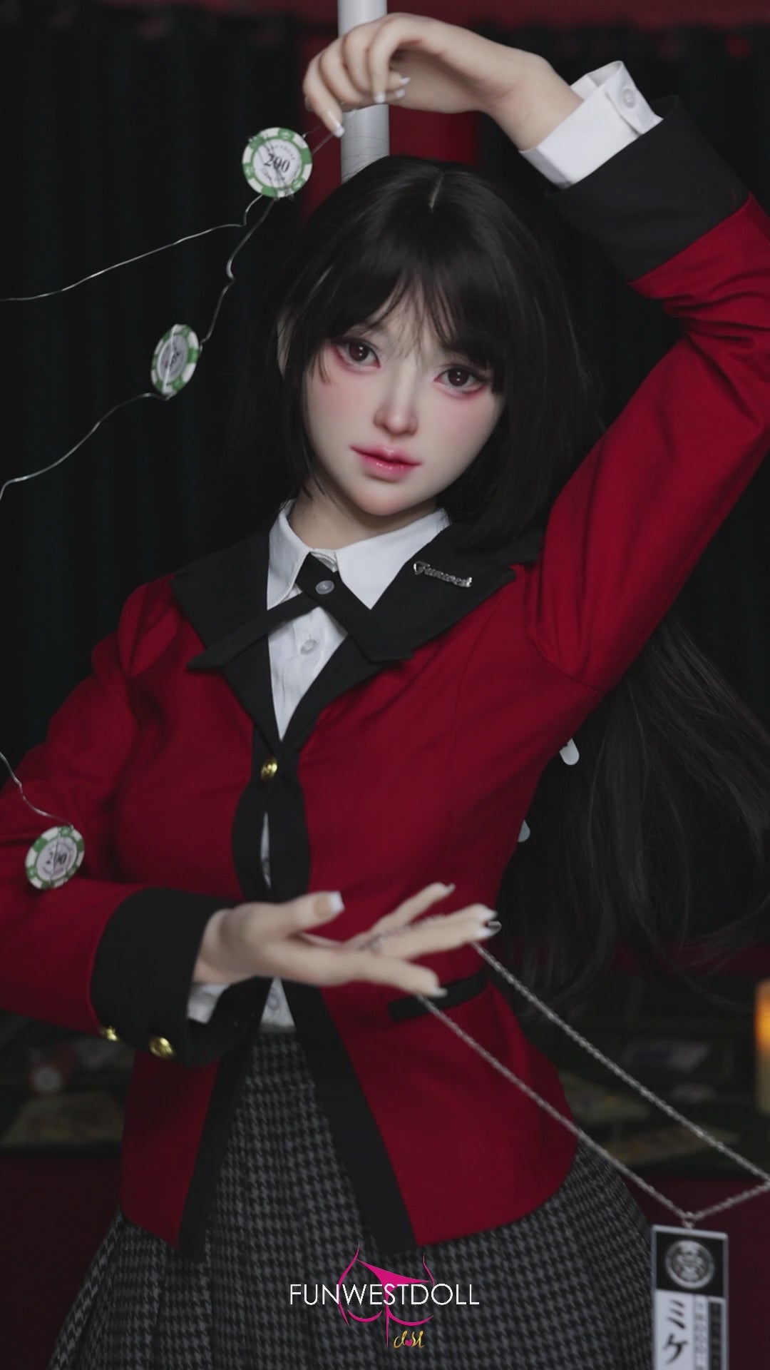 Yumeko Jabami poupée sexuelle (FunWest Doll 159cm a-t-cup # 038s Silicone)