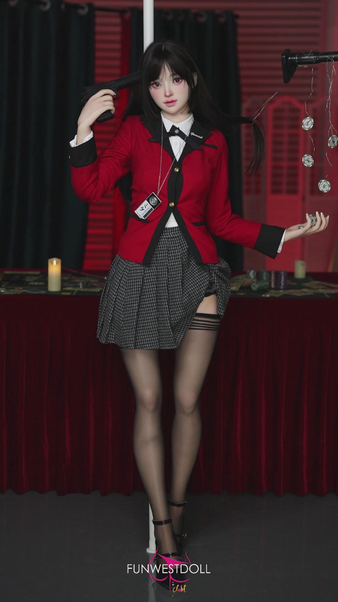 Yumeko Jabami poupée sexuelle (FunWest Doll 159cm a-t-cup # 038s Silicone)