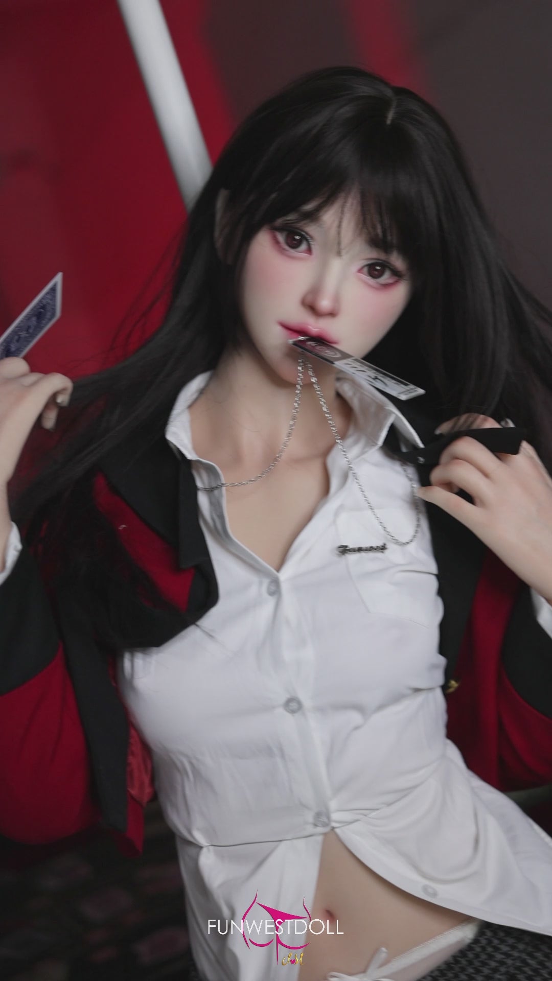 Yumeko Jabami poupée sexuelle (FunWest Doll 159cm a-t-cup # 038s Silicone)